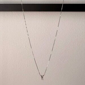 10K White Gold 0.10CT Diamond Pendant